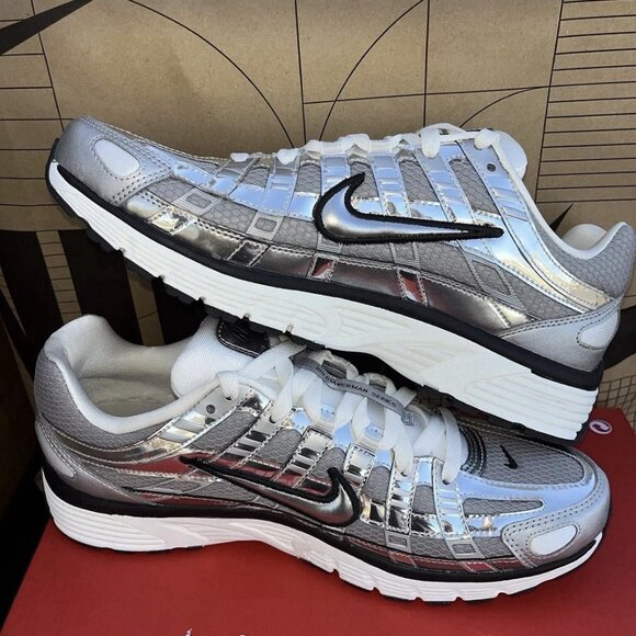NEW Nike P-6000 Metallic Silver Black Sail CN0149-001 Men\'s Size 8.5